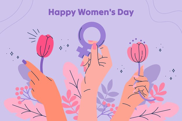 Fundo plano para a celebração do Dia Internacional da Mulher.