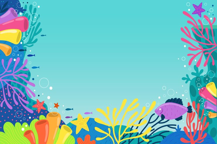 Vetor grátis fundo plano para a celebração do dia mundial dos oceanos