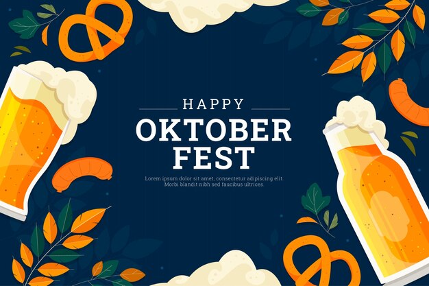 Fundo plano para a celebração do festival de cerveja oktoberfest