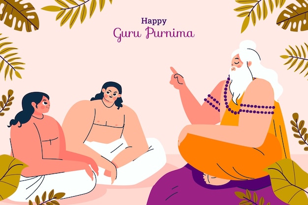 Fundo plano para a celebração do guru purnima