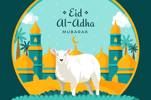 Fundo plano para a celebração islâmica do eid al-adha