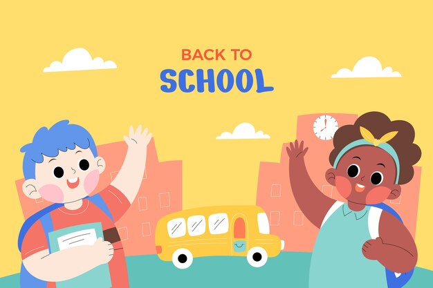 Fundo plano para a temporada de volta às escolas
