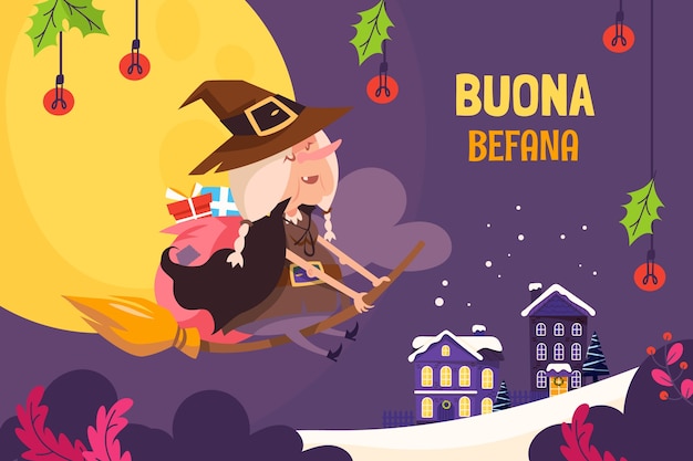 Fundo plano para befana