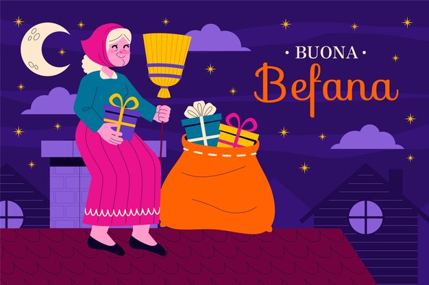 Fundo plano para befana
