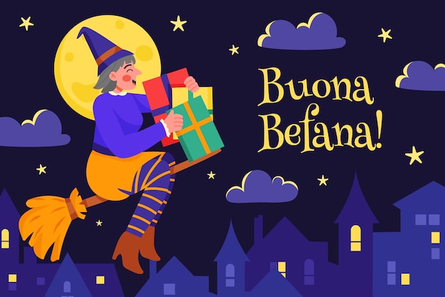 Fundo plano para befana