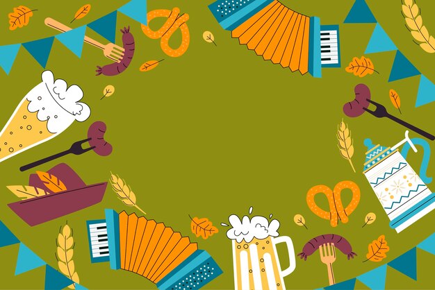 Fundo plano para celebração da oktoberfest