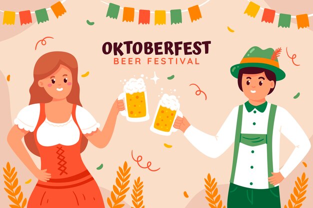 Fundo plano para celebração da oktoberfest