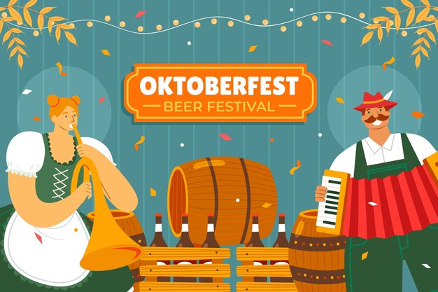 Fundo plano para celebração da oktoberfest