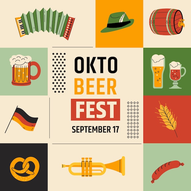 Fundo plano para celebração da oktoberfest