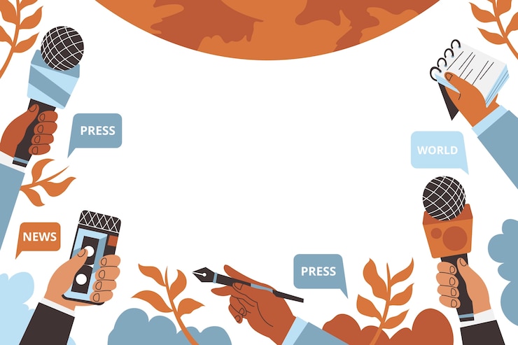 Vetor grátis fundo plano para celebração do dia del periodista