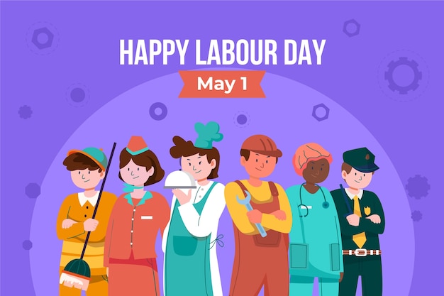 Fundo plano para celebração do dia do trabalho