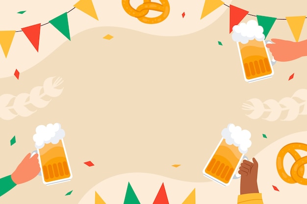 Fundo plano para celebração do dia internacional da cerveja