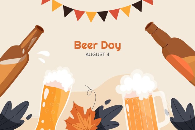 Fundo plano para celebração do dia internacional da cerveja