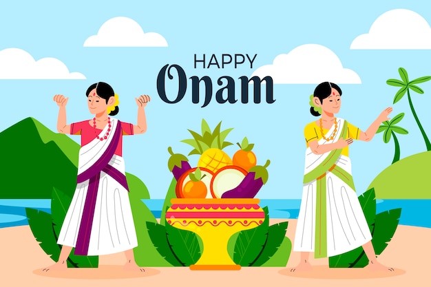 Fundo plano para celebração onam