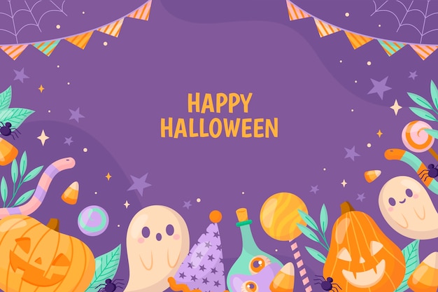 Fundo plano para festa de halloween