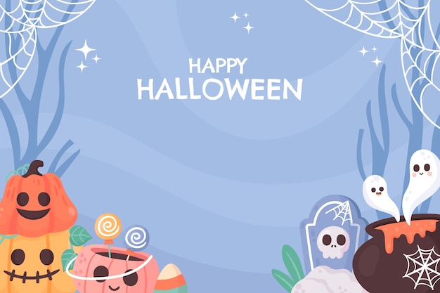 Vetor grátis fundo plano para festa de halloween