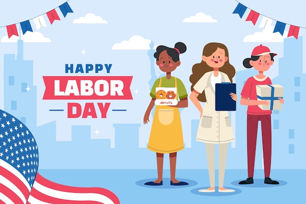 fundo plano para nós celebração do dia do trabalho