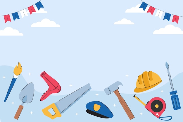 fundo plano para nós celebração do dia do trabalho