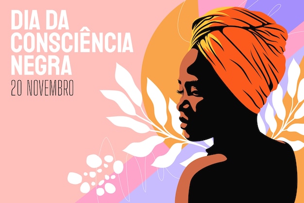 Fundo plano para o dia brasileiro da consciência negra