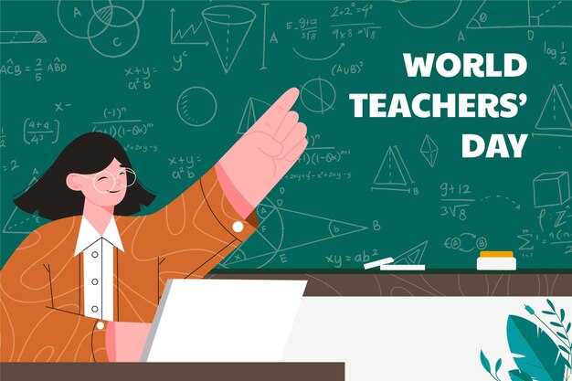 Fundo plano para o Dia Mundial dos Professores