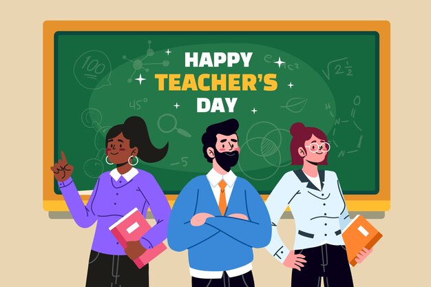 Fundo plano para o dia mundial dos professores
