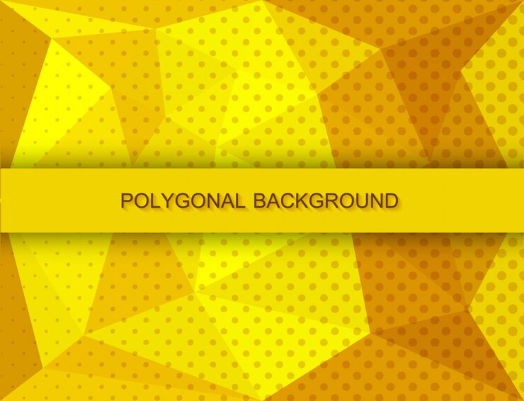 Vetor grátis fundo poligonal amarelo