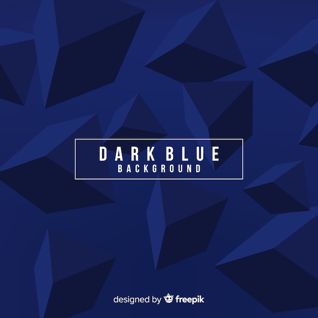 Fundo poligonal azul escuro