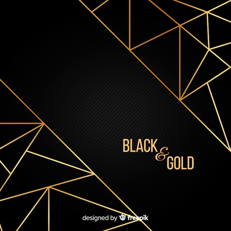 Vetor grátis fundo preto e dourado