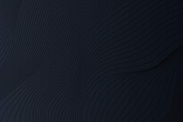 Fundo preto em gradiente com linhas onduladas