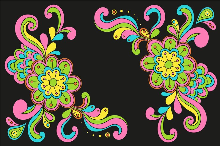 Vetor grátis fundo psicodélico groovy