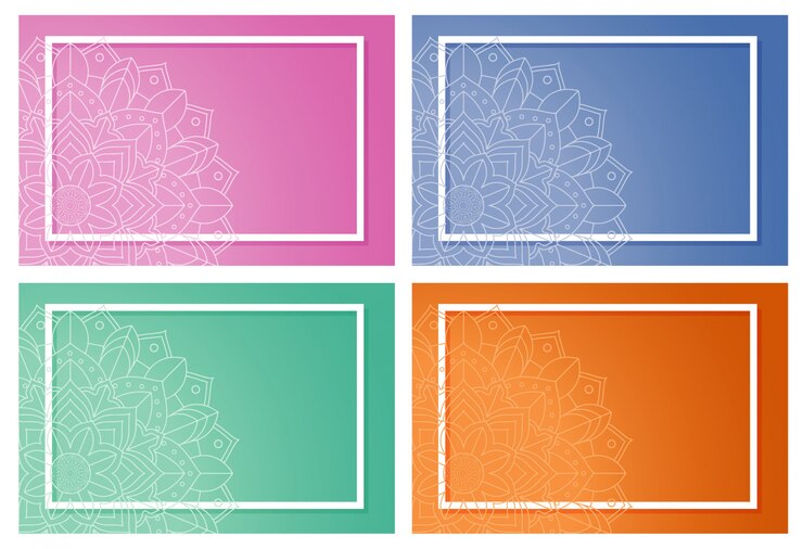 Vetor grátis fundo quatro com design de mandala