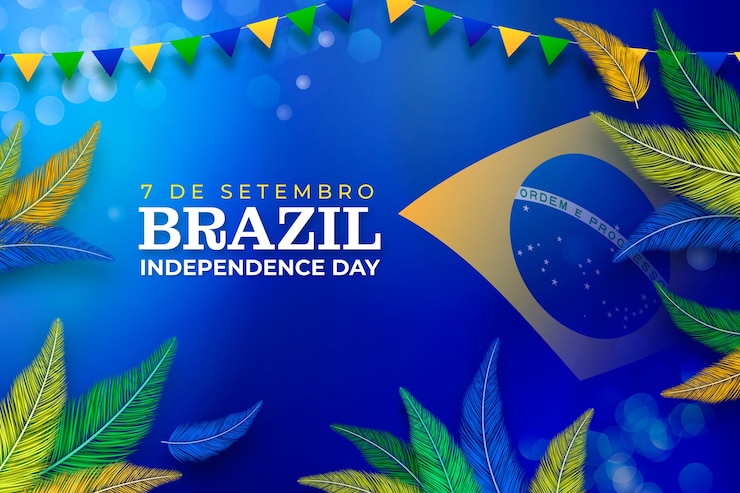 Vetor grátis fundo realista de 7 de setembro