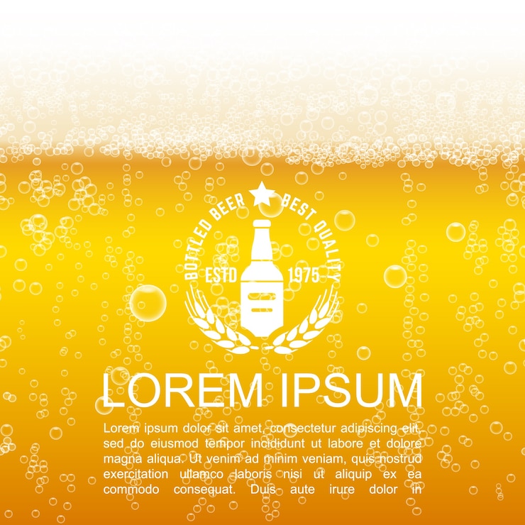 Vetor grátis fundo realista de cerveja lager