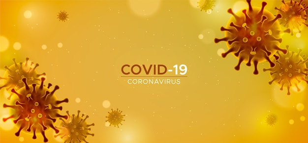 Vetor grátis fundo realista de coronavírus