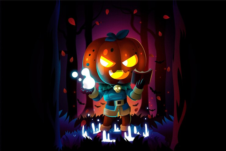 Vetor grátis fundo realista de halloween