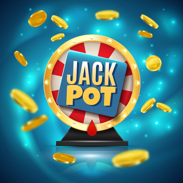 Vetor grátis fundo realista de jackpot