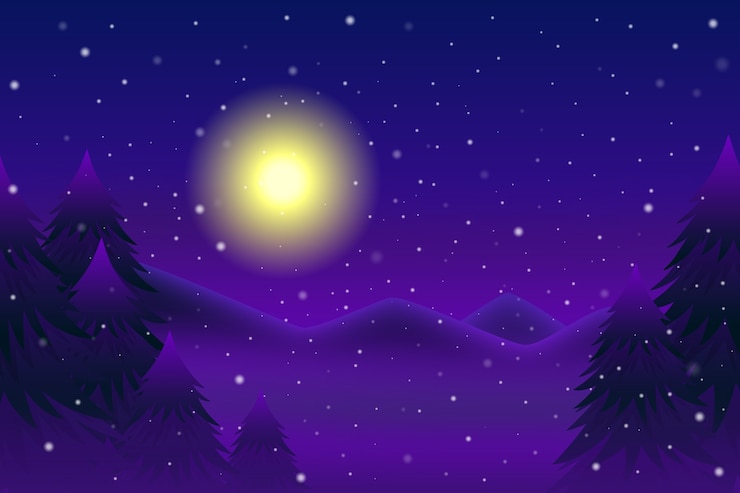 Vetor grátis fundo realista do solstício de inverno