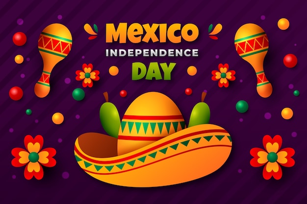 Fundo realista para celebração da independência do méxico