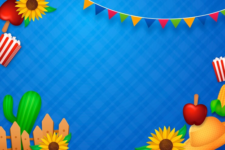 Vetor grátis fundo realista para celebrações de festas juninas brasileiras