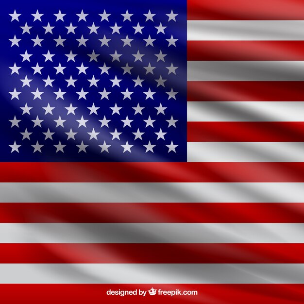 Fundo, realístico, americano, bandeira