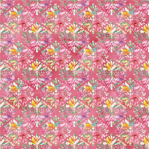 Fundo rosa com padrão floral