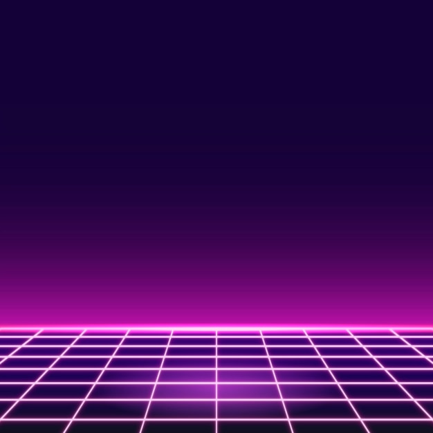 Fundo rosa com padrão neon de grade