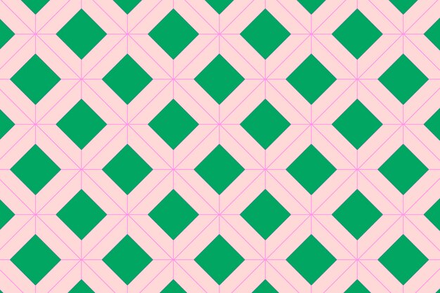 Fundo rosa, padrão geométrico fofo, vetor de desenho colorido