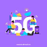 Vetor grátis fundo roxo de 5g