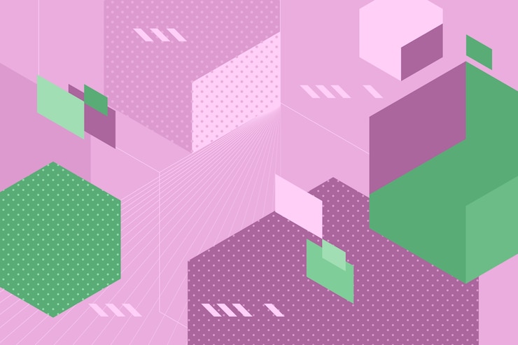 Vetor grátis fundo roxo e verde de design plano