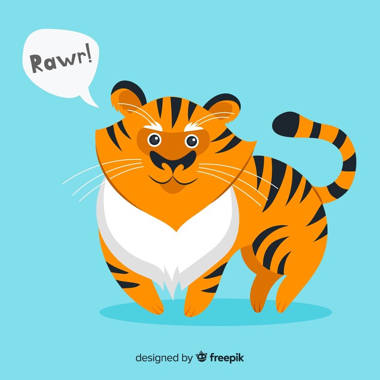 Vetor grátis fundo tigre