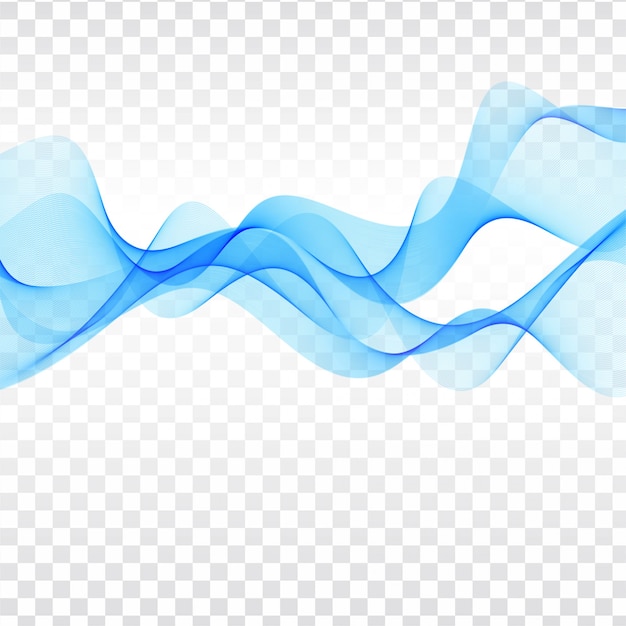 Vetor grátis fundo transparente abstrato onda azul