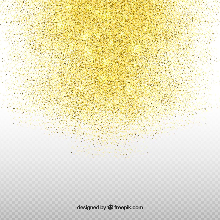Vetor grátis fundo transparente glitter dourado
