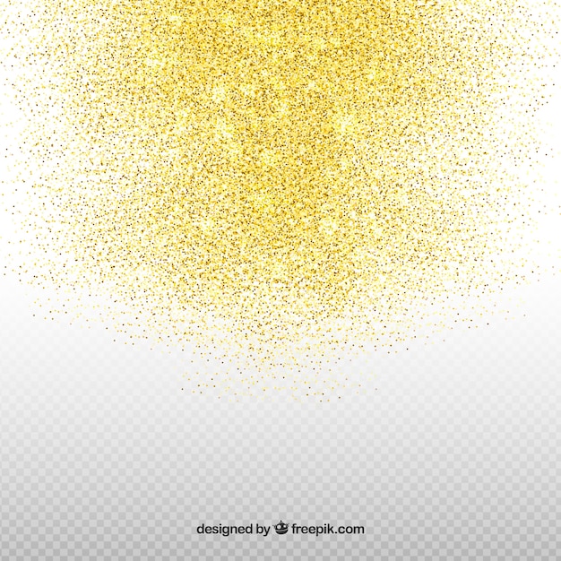 Fundo transparente glitter dourado