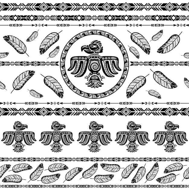 Fundo tribal indiano padrão